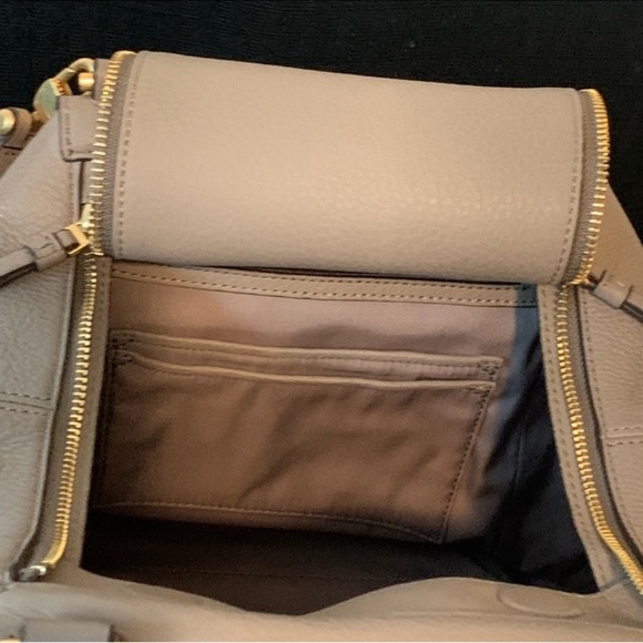 Tory Burch Gold and Tan Crossbody Bag with Structured Design - Picture 13 of 15